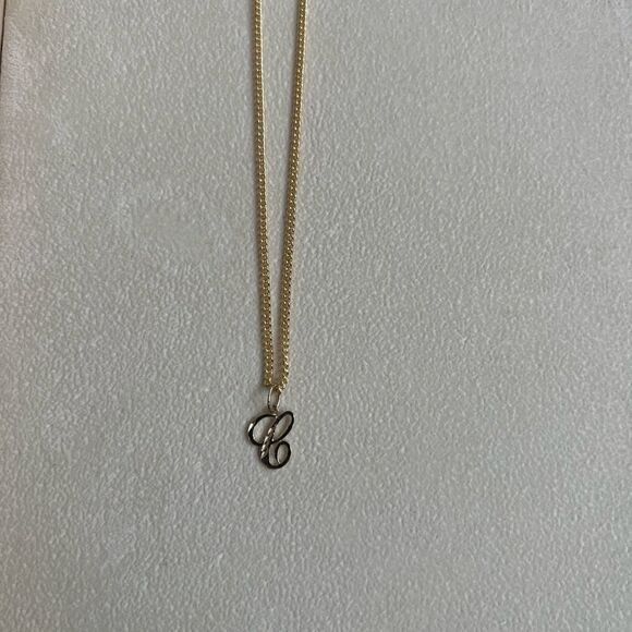 14k Real Gold Initial "C" Pendant | Charm- Real 14k Gold Letter "C" Pendant - Picture 10 of 15